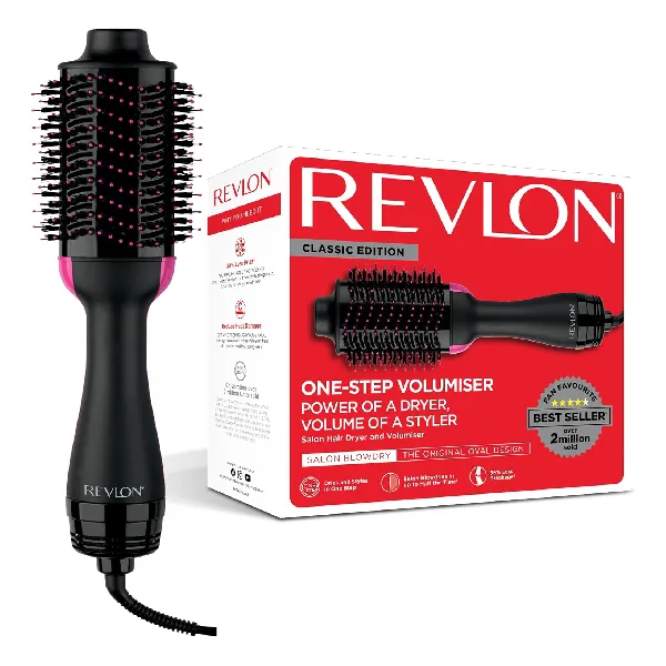 REVLON RVDR5222UK4 Saç Kurutma Makinesi ve Sıcak Hava Fırçası, Siyah
