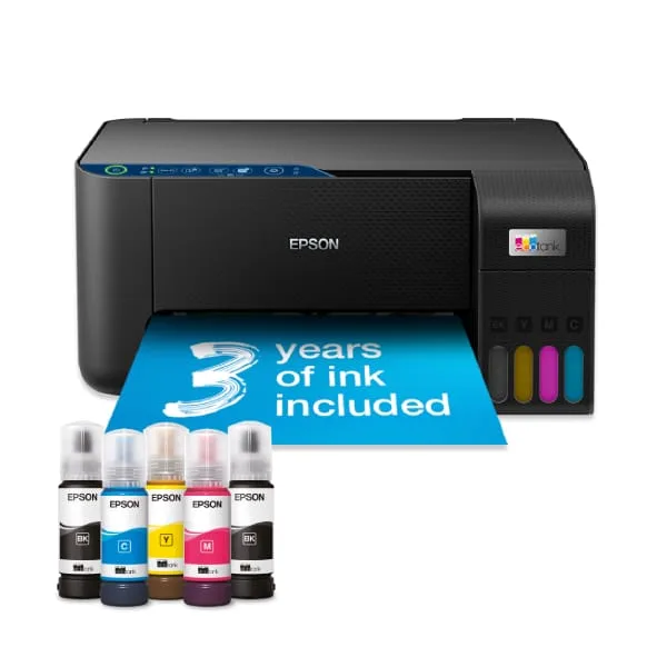 EPSON EcoTank L3271 Çok Fonksiyonlu Wi-Fi Mürekkep Tanklı A4 Yazıcı, 3 Yıla Kadar Mürekkep Dahil, Siyah