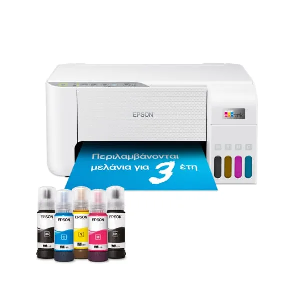 EPSON EcoTank L3276 Çok Fonksiyonlu Wi-Fi Mürekkep Tanklı A4 Yazıcı, 3 Yıla Kadar Mürekkep Dahil, Beyaz
