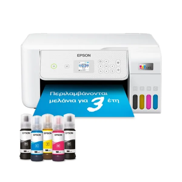 EPSON EcoTank L3286 Çok Fonksiyonlu Wi-Fi Mürekkep Tanklı A4 Yazıcı, 3 Yıla Kadar Mürekkep Dahil, Beyaz