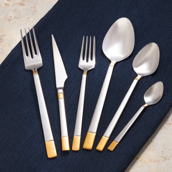 Elegance Duru Gold 84 Parça 12 Kişilik Çatal Kaşık Bıçak Takımı