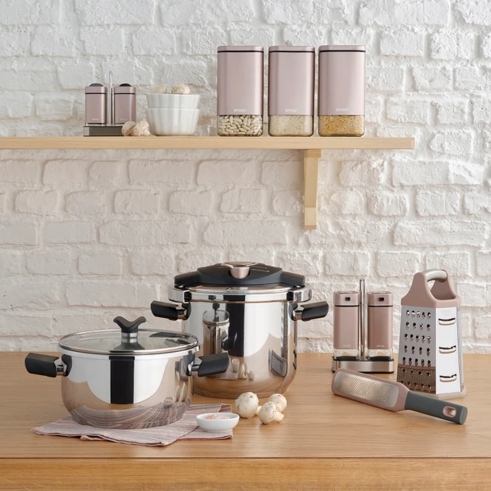 Innocook Düdüklü Tencere Seti Golden Pink 4+6