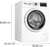 Bosch Seri 4 çamaşır makinesi, ön yüklemeli tam boy 8 kg 1200 rpm - Görsel 3