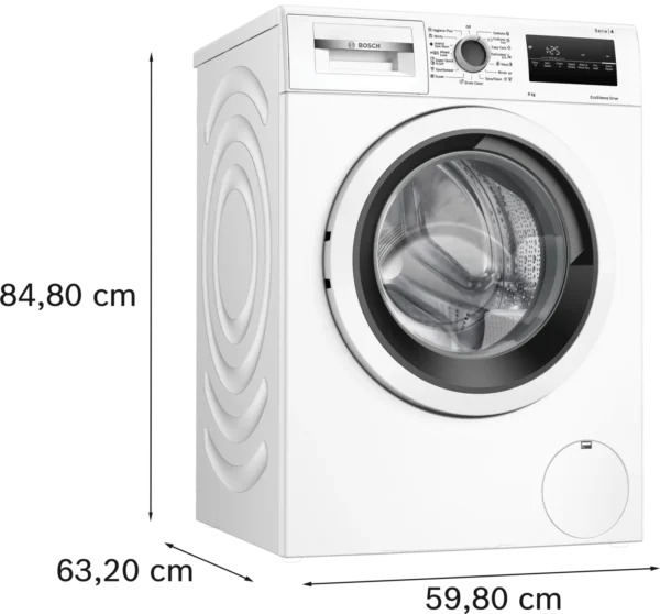 Bosch Seri 4 Çamaşır Makinesi, Ön Yüklemeli Tam Boy 8 Kg 1200 Rpm - Görsel 3