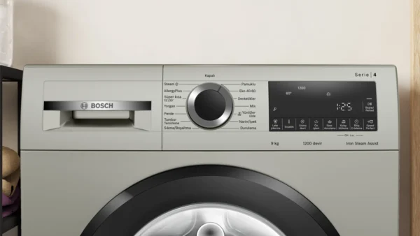 Bosch Serie 4 Çamaşır Makinesi 9 Kg 1200 Dev./Dak., Gümüş - Görsel 1