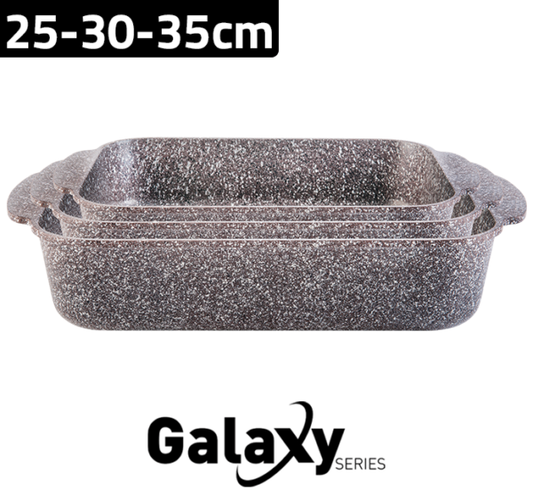 8307 Zio Fırın Tepsi Seti 3Lü 25/30/35Cm
