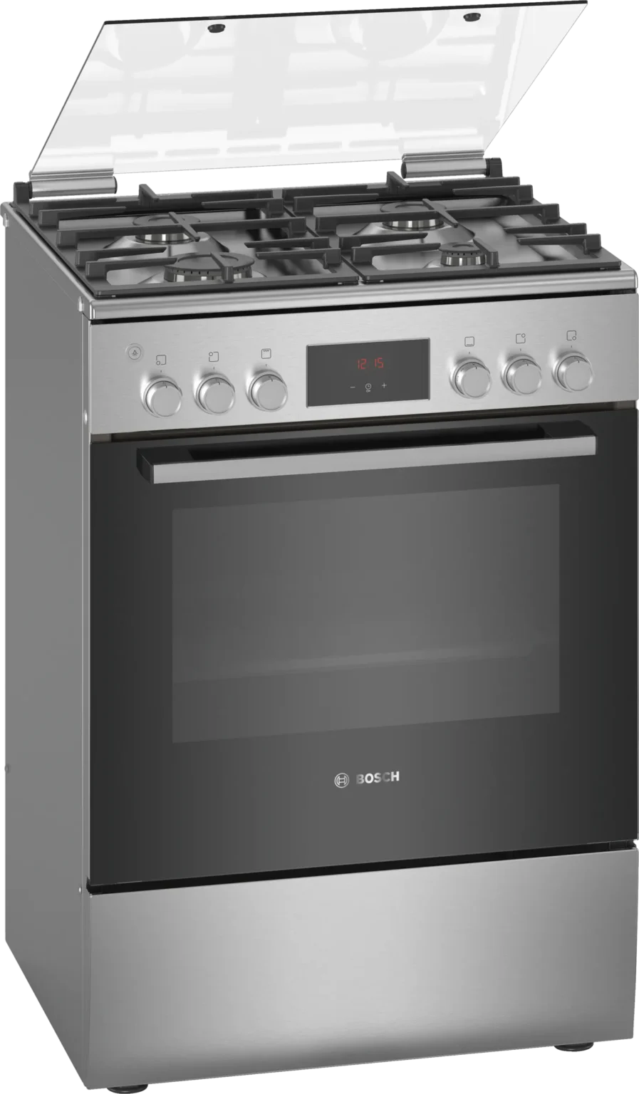 Bosch Seri 4 Bağımsız gazlı ocak Paslanmaz çelik HGB330E50Q