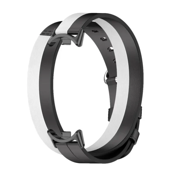 Xiaomi Smart Band 8/9 Çift Sarım Kayış Siyah Ve Beyaz - Görsel 6