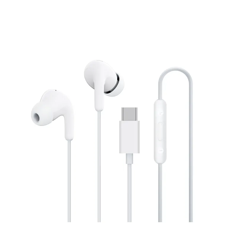 Xiaomi Typec Kulaklık Beyaz-Xiaomi Typec Earphones White-Xiaomi-Kktc