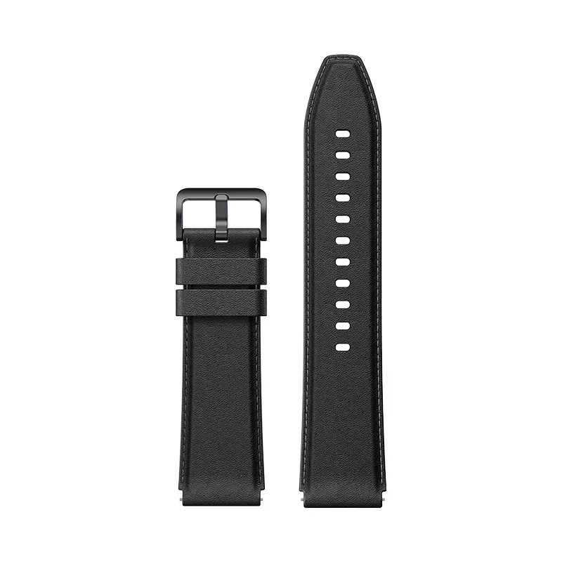 Xiaomi Watch S1/S1 Active/S1 Pro Deri Kayış Siyah (22Mm)-Xiaomi Watch S1/S1 Active/S1 Pro Leather Strap Black (22Mm)-Xiaomi-Kktc