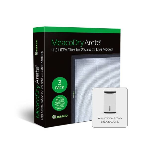 Meaco Meacodry Arete H13 Hepa Filtre Nem Alma Cihazı Için 20 Ve 25 Litre