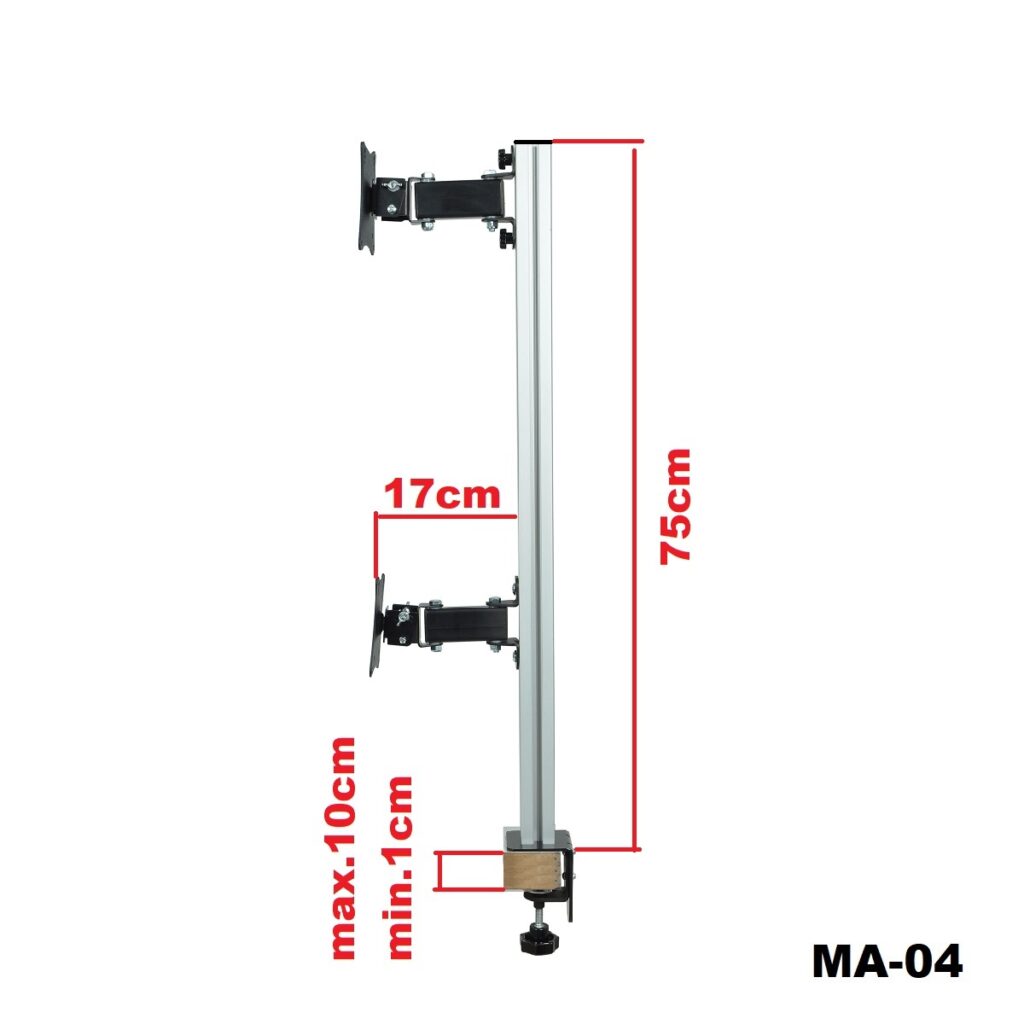 17-27" Masa Üstü Di̇key İki̇li̇ Moni̇tör Aski Aparati Ma-04