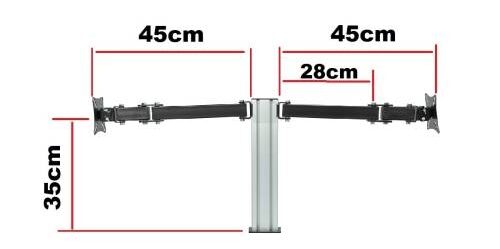 17-27" Masa Üstü İki̇li̇ Moni̇tör Aski Aparati Ma-02