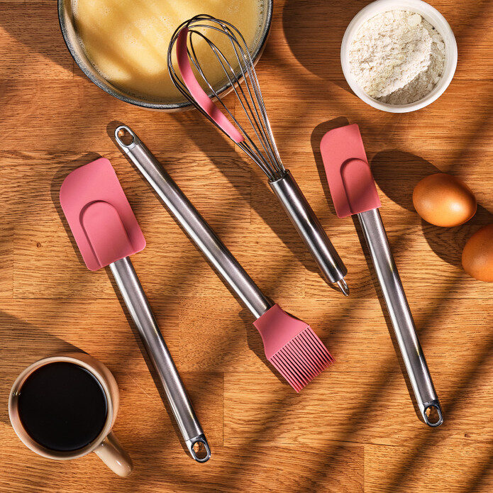Bakery 4 Parça Pasta Hazırlık Seti Pembe