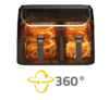 FRY5225 Newal Dokunmatik Double Airfryer 9L - Görsel 3