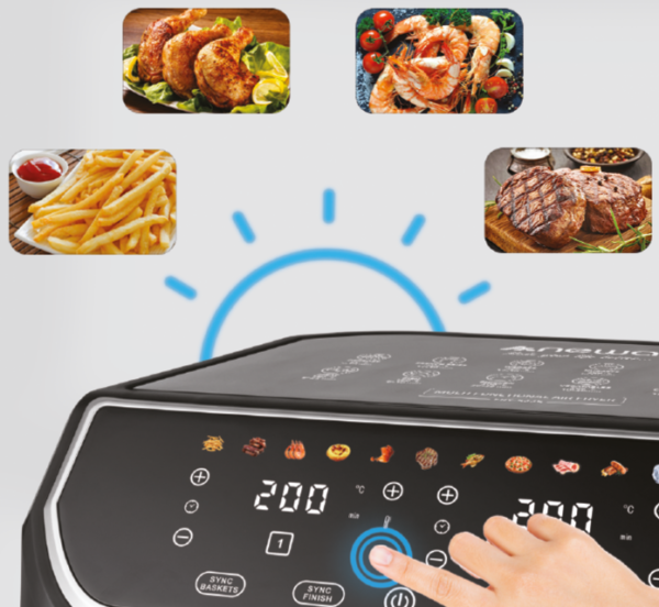 Fry5225 Newal Dokunmatik Double Airfryer 9L - Görsel 5
