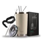 DOZEE Explorer Kupa Seyahat Termosu 590ml, Badem Bej