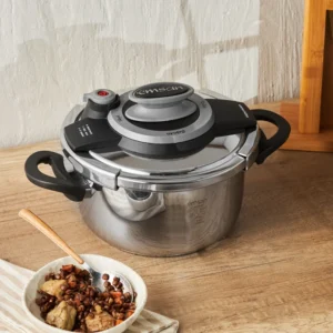 Montana Siyah Gri Düdüklü Tencere 4 Litre