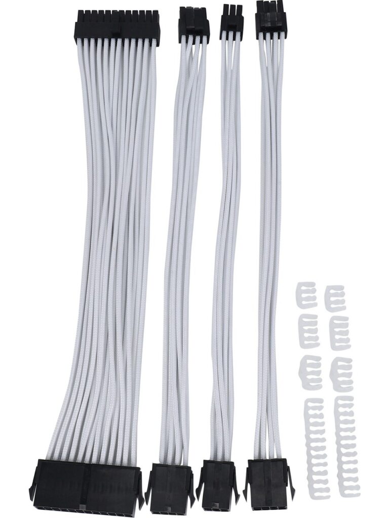 Psu Uzatma Kit Beyaz 30 Cm 24 Pin / 4+4 Pin / Pci-E 8Pin / Pci-E 6 Pin
