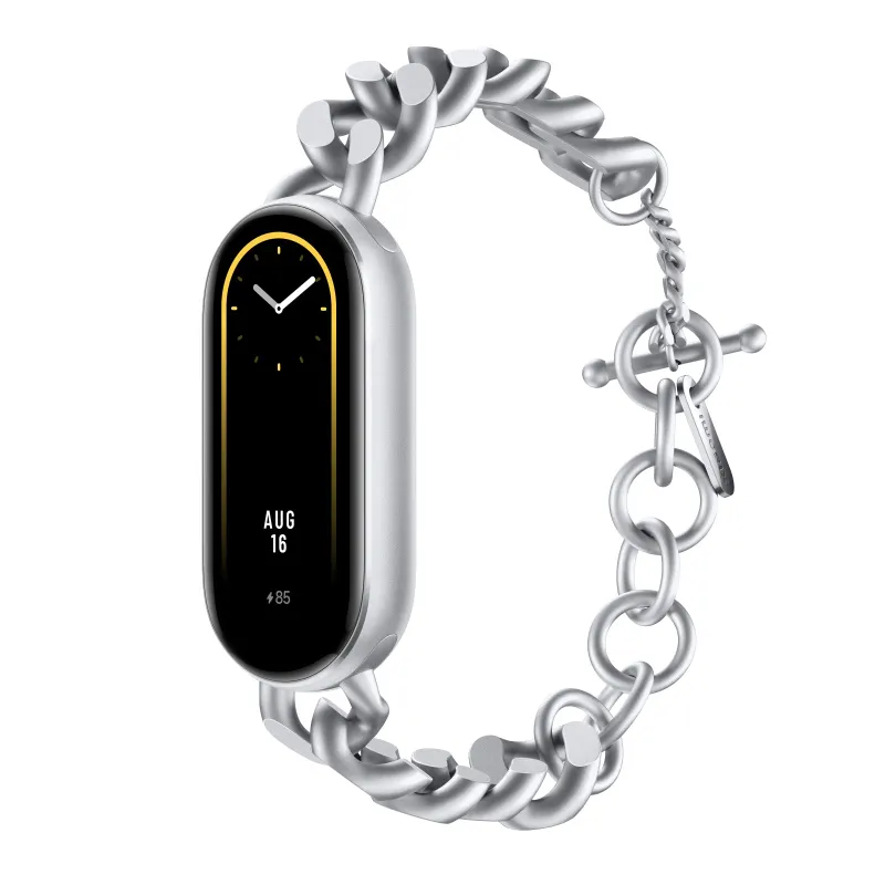 Xiaomi Akıllı Bileklik 8/9 Küba Zincir Kayış-Λουράκι Xiaomi Smart Band 8/9 Cuban Chain Strap-Xiaomi-Kktc