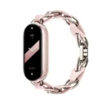 Xiaomi Smart Band 8/9/10 Zincir Tasarım Kordonlu Kayış Mystic Rose