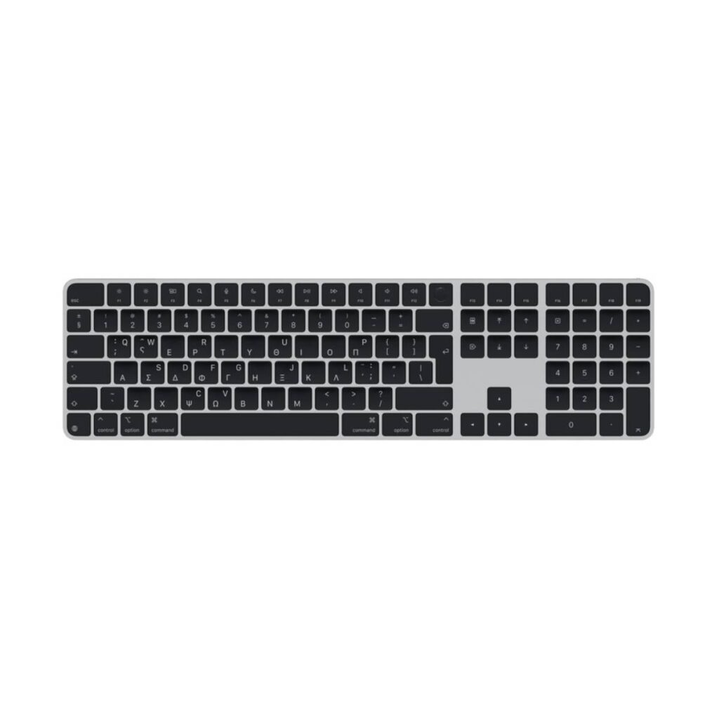 Mac için dokunmatik kimliğe ve sayısal tuş takımı olan Apple Magic klavyesi - Yunanca/İngilizce