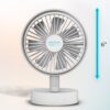 CECOTEC EnergySilence 2000 Taşınabilir 08354 Beyaz Pille Çalışan 6" Masaüstü Fan