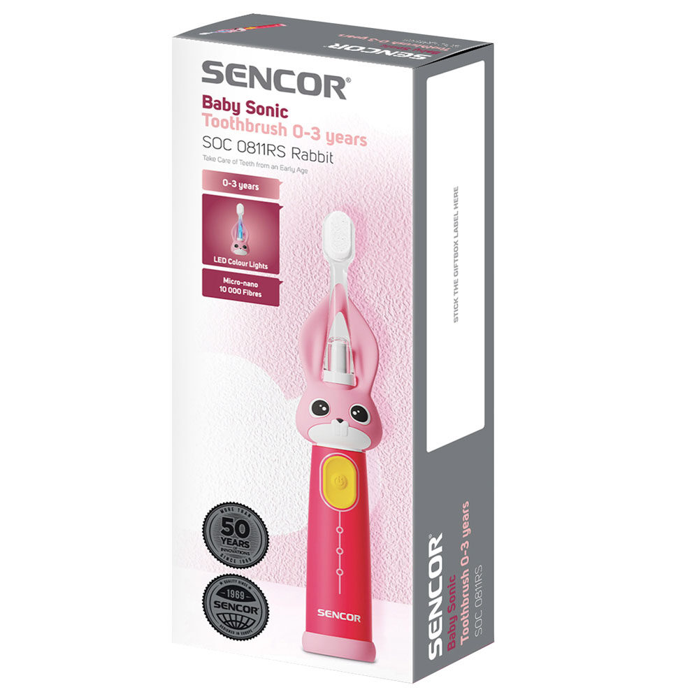 Elektrikli Diş Fırçası SENCOR Kids Sonic SOC 0811RS Tavşan Pembe
