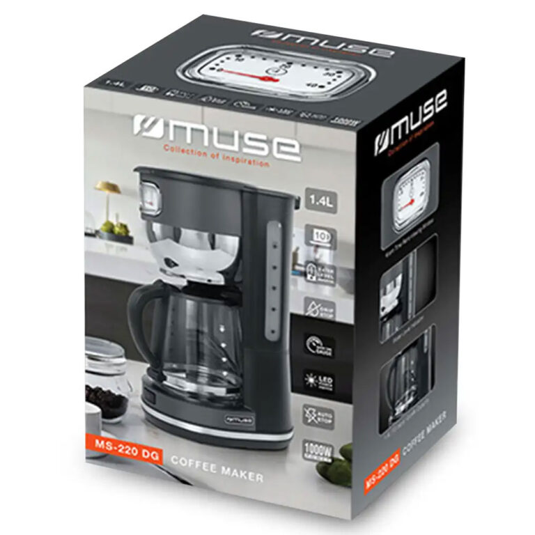 Filtre Kahve Makinesi MUSE MS-220 DG siyah/gümüş