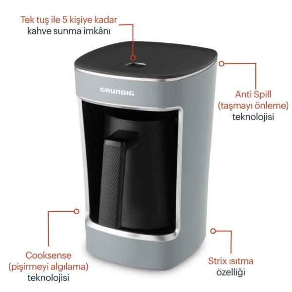 Grundig Kktc Tkm 1342 G Grundig Telvex™ Turk Kahve Makinesi Gri 10 Kktc - Online Alışveriş Bi Sipariş