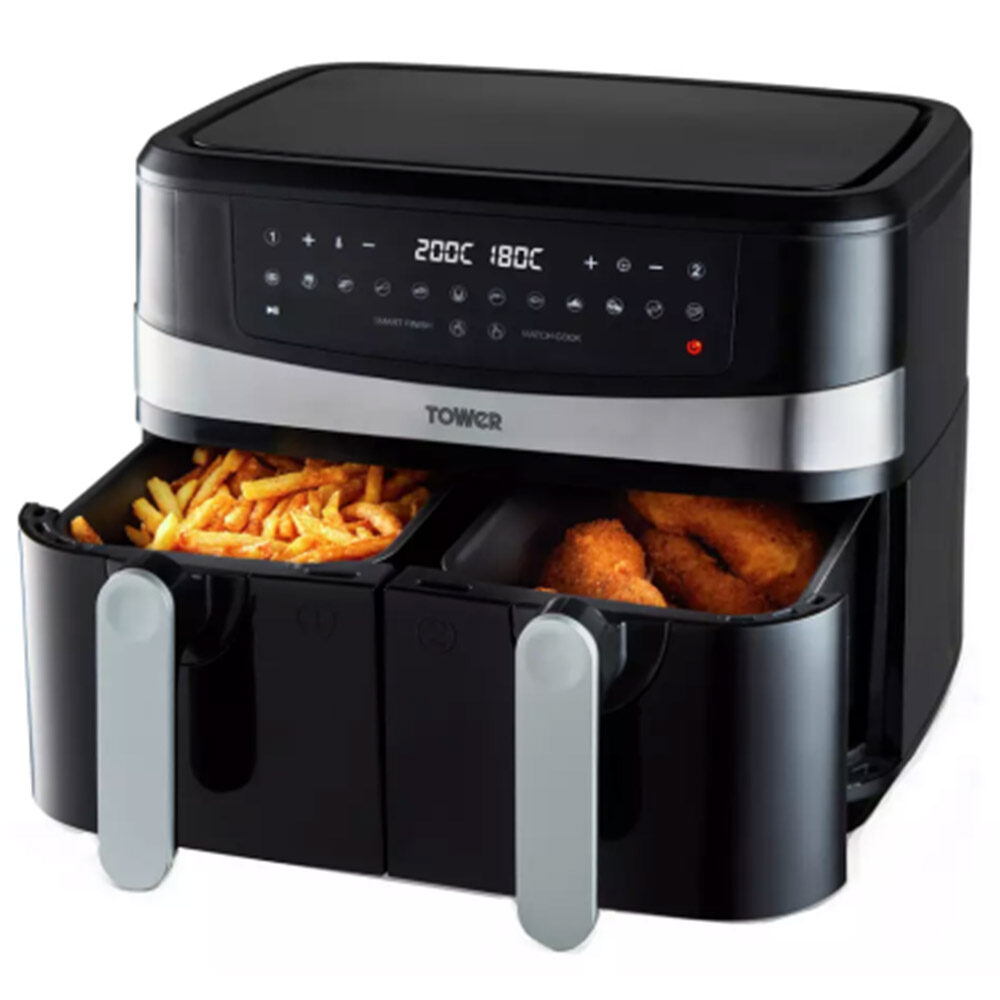 Hava Fritözü Tower Vortx Çift Sepet 9L T17088 Siyah