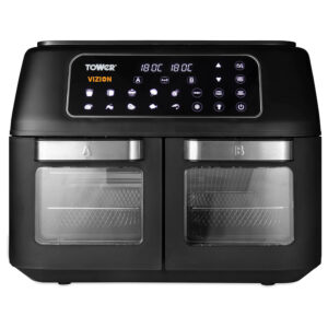 Hava Fritözü/Mini Fırın VORTX Vizion Çift Bölümlü T17102 siyah