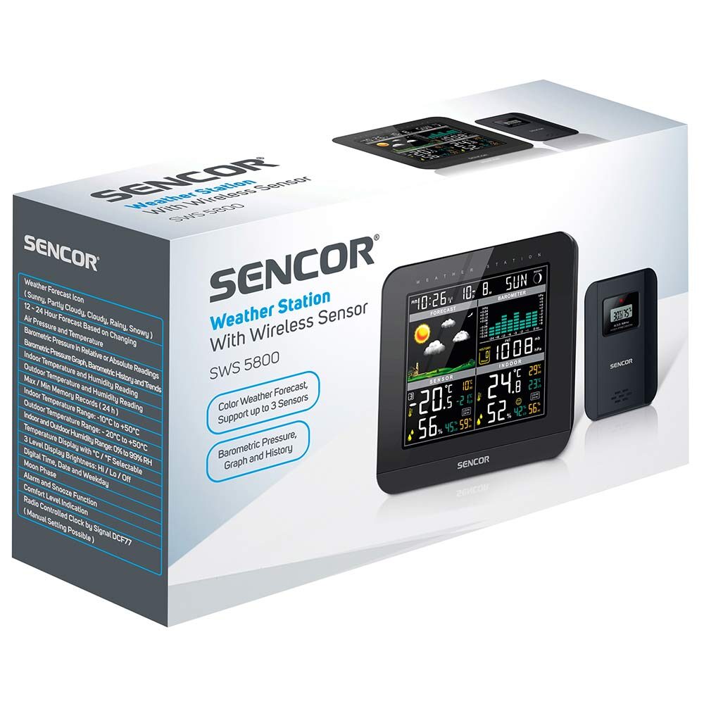 Hava İstasyonu SENCOR SWS 5800 siyah