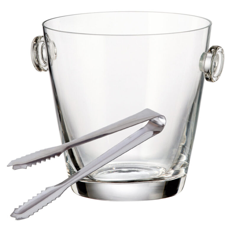 Kristal Buz Kovası + Buz Maşası ROYAL CRYSTAL Bohemia 97A07