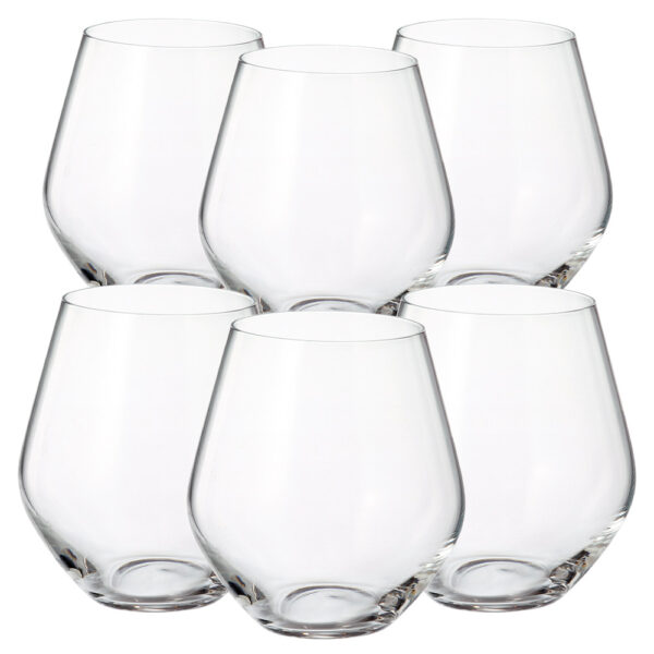 Kristal Su Bardağı Royal Crystal Bohemia Tori Titanyum (6'Lı Set) 28199 Açık