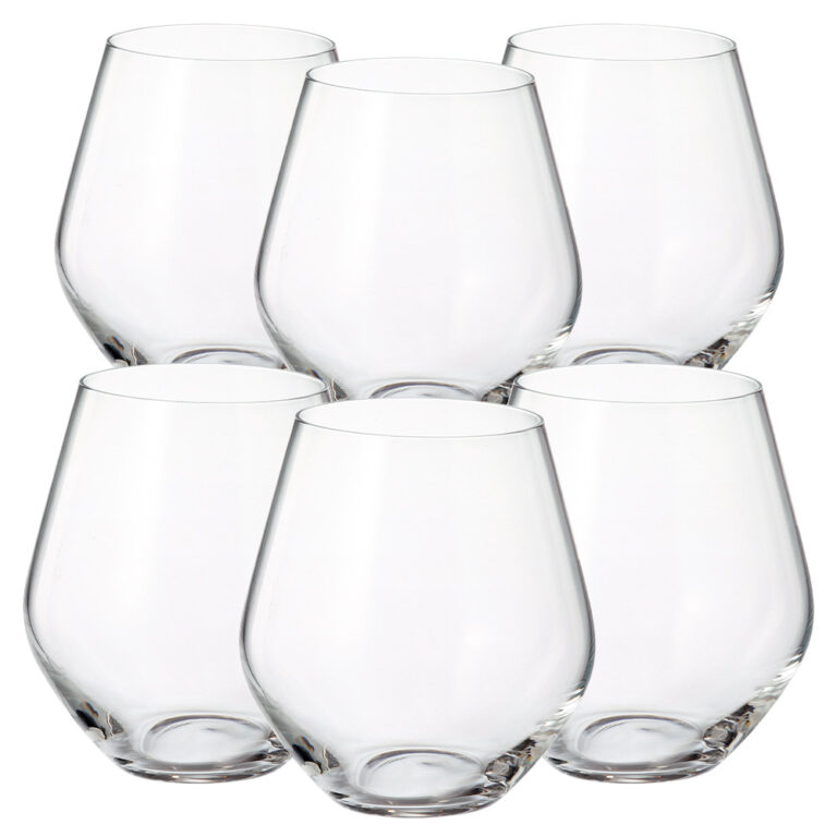 Kristal Su Bardağı ROYAL CRYSTAL Bohemia Tori Titanyum (6'lı Set) 28199 açık