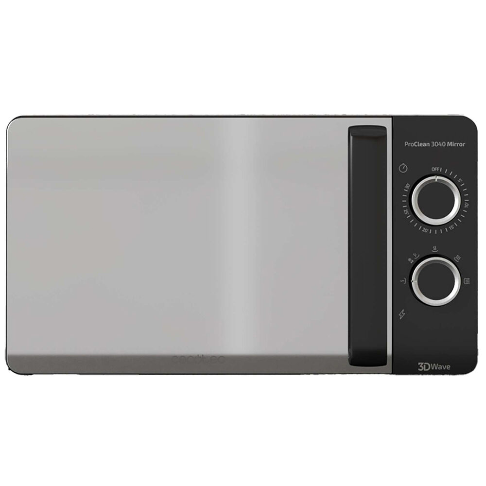 Mikrodalga Fırın Döner Tablası Cecotec Proclean 3040 Mirror 01526 Siyah/Gümüş