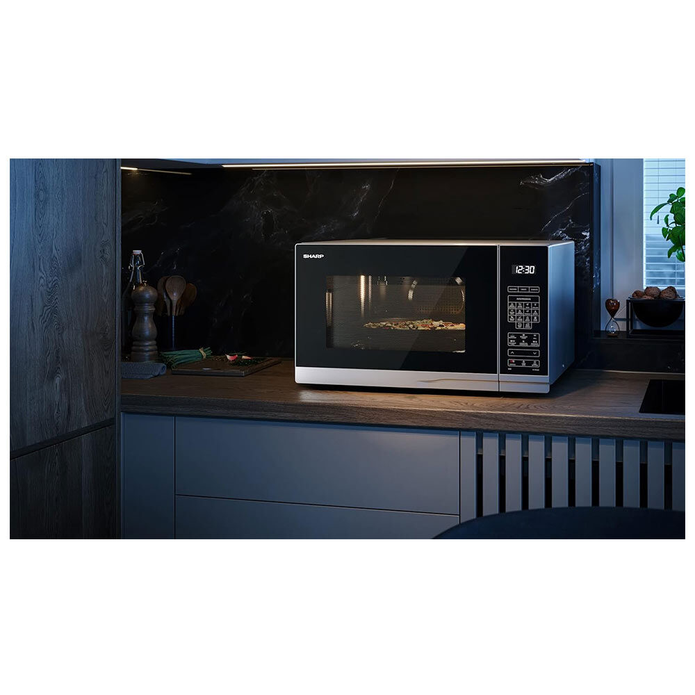 Mikrodalga Fırın Döner Tablası Sharp Izgara Ve Konveksiyon Yc-Pc322Ae-S Gümüş
