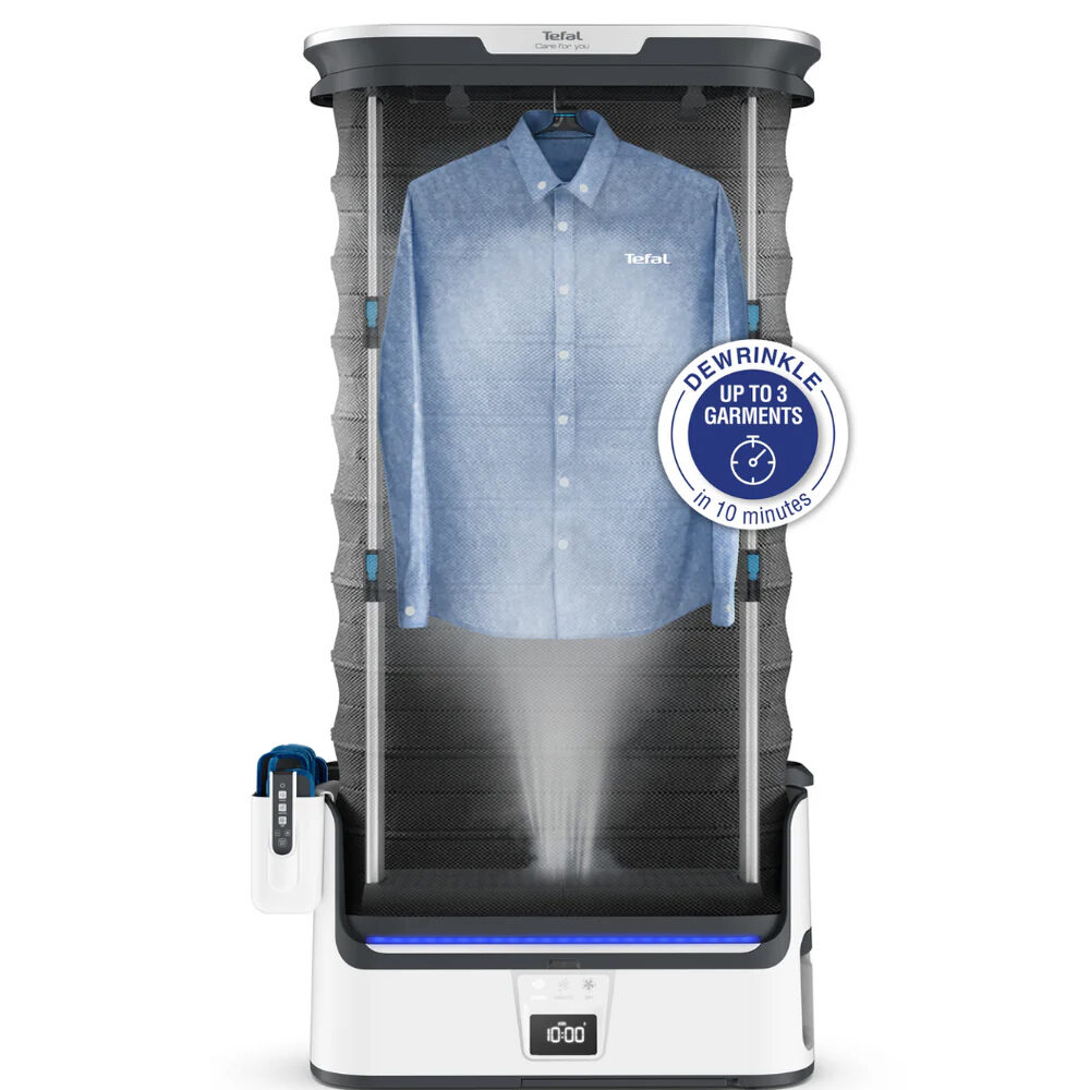 Otomatik El Tipi Giysi Buhar Makinesi TEFAL YT4050E1 beyaz/gri