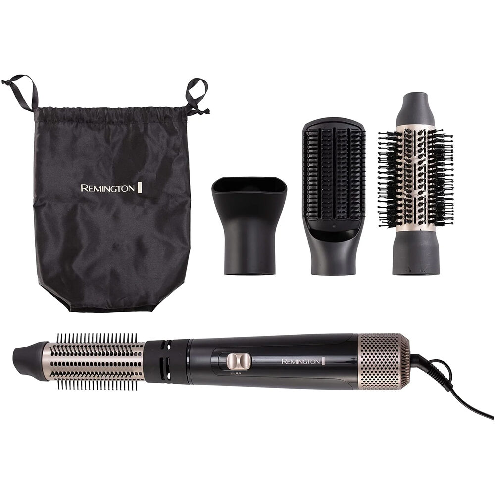 Saç Maşası Ve Düzleştirici (Fırça) Remington Blow Dry &Amp; Style Caring As7500 Siyah/Altın
