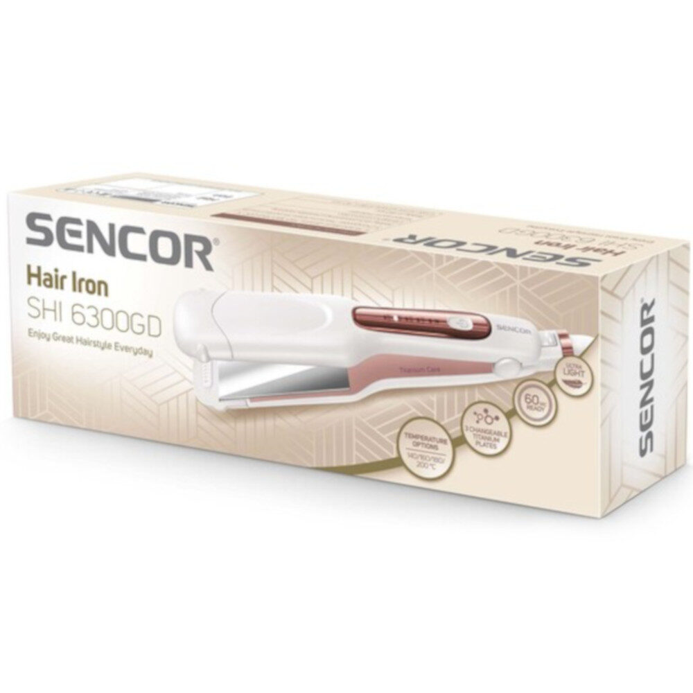 Saç Düzleştirici/Dalgalandırıcı Sencor Shi 6300Gd Beyaz/Altın