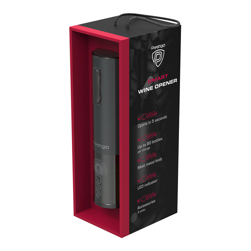 Şarap açacağı PRESTIGIO Bolsena PWO101BK siyah