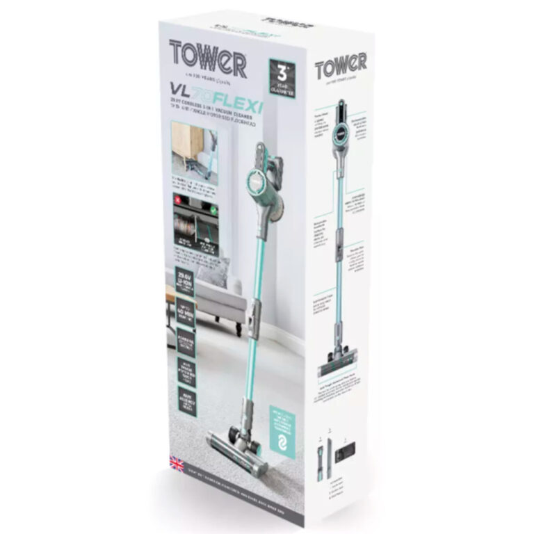 Şarj Edilebilir Sopa & El Tipi Elektrikli Süpürge TOWER 3-in-1 VL70 Flexi T513011 aqua