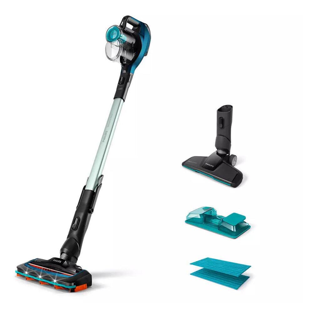 Şarj Edilebilir Sopa Elektrikli Süpürge/Mop Temizleyici PHILIPS SpeedPro Aqua FC6728/01 siyah/mavi