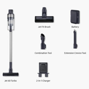 Şarj Edilebilir Sopa Süpürge SAMSUNG Jet 60 Turbo VS15A6031R1/GE mavi/gri