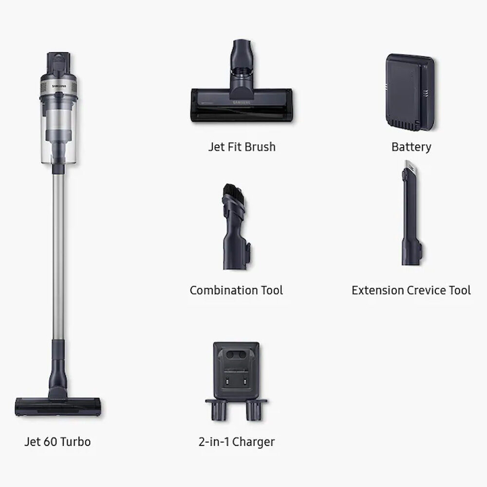 Şarj Edilebilir Sopa Süpürge Samsung Jet 60 Turbo Vs15A6031R1/Ge Mavi/Gri