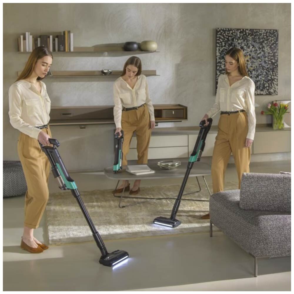 Şarj Edilebilir Sopa Ve El Tipi Elektrikli Süpürge Hoover Hf 210P-011 Siyah/Turkuaz
