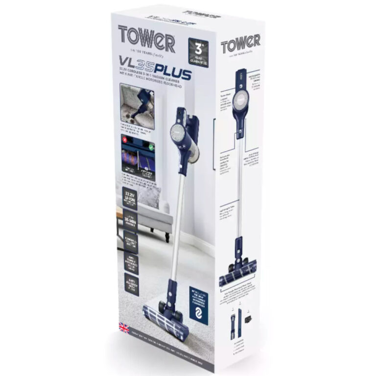 Şarj Edilebilir Sopa ve El Tipi Elektrikli Süpürge TOWER 3-in-1 VL35 Plus T513008 mavi