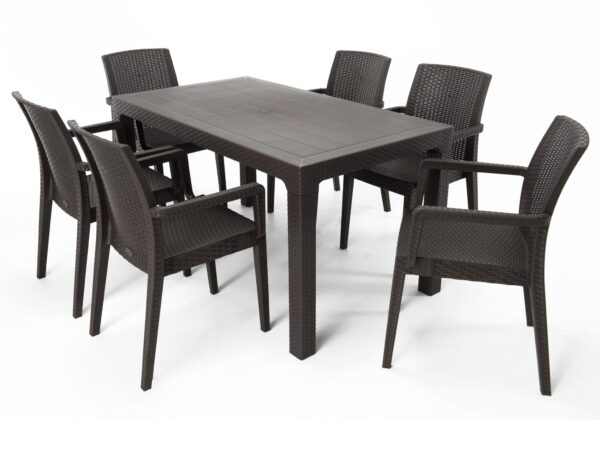 Starlux Kktc Arizona Camsiz 80X140 Kahve Masa Siena Starlux Kollu Kahve 6Lu Set 4 Kktc - Online Alışveriş Bi Sipariş