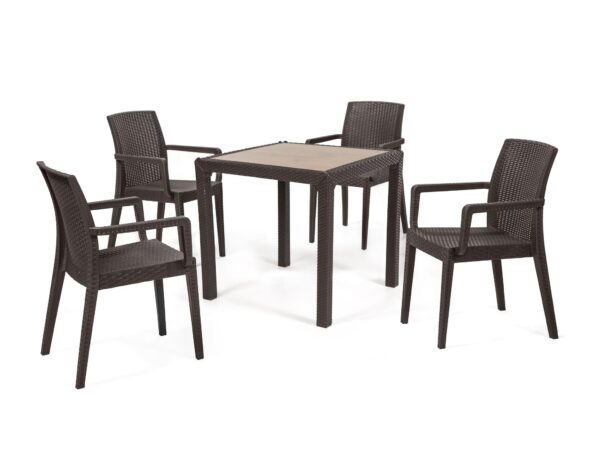 Starlux KKTC Siena Starlux Rattan Kollu Sandalye Kahve 6 KKTC - Online Alışveriş Bi Sipariş